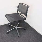 Wilkhahn Aline 232 bureaustoel/vergaderstoel - Zwart - Netweave - Draaibaar - R&M Kantoor- en Designmeubilair