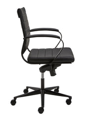 RM-Line Designstoel 600 - Zwart Kunstleder bekleding - Lage rug