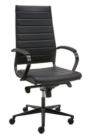 RM-Line Designstoel 601 - Zwart Kunstleder bekleding - Hoge rug