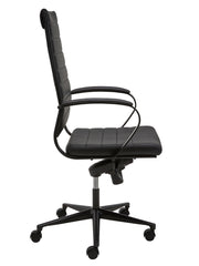 RM-Line Designstoel 601 - Zwart Kunstleder bekleding - Hoge rug