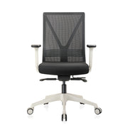 RM-Line 641MW - Bureaustoel - Zwarte stoffering - Wit kunststof frame - EN1335