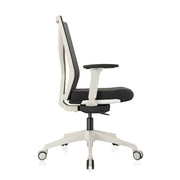 RM-Line 641MW - Bureaustoel - Zwarte stoffering - Wit kunststof frame - EN1335