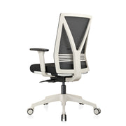 RM-Line 641MW - Bureaustoel - Zwarte stoffering - Wit kunststof frame - EN1335