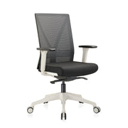 RM-Line 641MW - Bureaustoel - Zwarte stoffering - Wit kunststof frame - EN1335