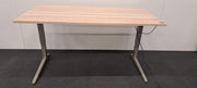 Ahrend  Elektrisch zit-zit bureau - 160x80cm - H62-86cm - Scandinavisch eiken blad - Aluminium onderstel BR107