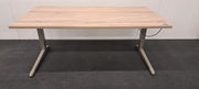 Ahrend  Elektrisch zit-zit bureau - 160x80cm - H62-86cm - Midden eiken blad - Aluminium onderstel BR109