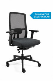 RM-Line Salland - Bureaustoel - Zwarte netbespanning/stoffering - Zwart onderstel - NEN 1335