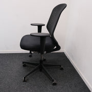 Vitra Medapal - Bureaustoel - Zwarte Netweave rug -  Zwart gestoffeerde zitting