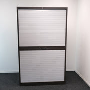 Roldeurkast - Bruin/Grijs - 120x45x197 cm (BXDXH) - Geen sleutel - RD62