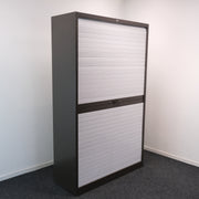 Roldeurkast - Bruin/Grijs - 120x45x197 cm (BXDXH) - Geen sleutel - RD62