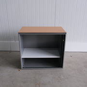 Ahrend roldeurkast - 80x45x72cm (BxDxH) - Grijs/Kers - 1 legbord - Geen sleutel - RD84