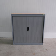 Roldeurkast - Grijs/Beuken - 120x46x122cm (BXDXH) - Geen sleutel - RD89