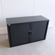 Roldeurkast - Zwart - 120x45x74cm (BXDXH) - Voorzien van Sleutels - RD93