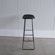 Barkruk - Zwart Teakhout & Metaal - Zithoogte 77 cm