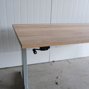 Slinger zit-zit bureau - 160x80cm - H63-88cm - Grijs onderstel - Nieuw natuur eiken blad - BR68