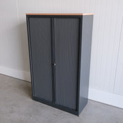 Roldeurkast - Antraciet/Kersen - 100x45x165cm (BxDxH) - Voorzien van sleutel - RD110