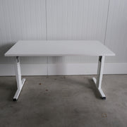 Schaffenburg Inbus instelbaar bureau - 140x80cm - H60/89cm - Wit blad - Wit onderstel - BR74