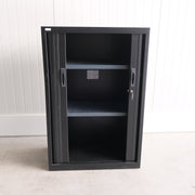 NG roldeurkast - Zwart - 80x45x120cm (BxDxH) - Sleutel aanwezig - RD121