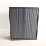 Roldeurkast - Zwart - 120x45x145cm (BxDxH) - Geen sleutels - RD122