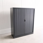 Roldeurkast - Zwart - 120x45x145cm (BxDxH) - Geen sleutels - RD122