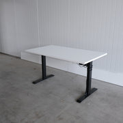 Showroommodel - Elektrisch zit-sta bureau - 140x80cm - H73-126cm - Zwart onderstel - Wit blad - BR80