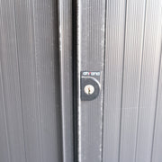 Ahrend roldeurkast - 120x45x145cm (BxDxH) - Grijs/Zwart - Geen sleutel - RD127