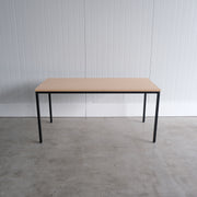 Restpartij - Kantinetafel - 160x80cm - Beuken blad - Zwart onderstel