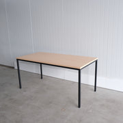 Restpartij - Kantinetafel - 160x80cm - Beuken blad - Zwart onderstel