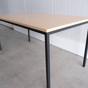 Restpartij - Kantinetafel - 160x80cm - Beuken blad - Zwart onderstel