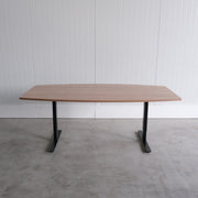 Restpartij - Vergadertafel - Tonvormig blad 200x100/75cm -  Havanna blad - Zwart onderstel