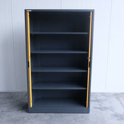 Roldeurkast - Antraciet/Geel - 120x47x195cm (BxDxH) - Geen sleutel aanwezig - RD143