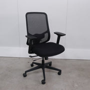 Bureaustoel - Zwart - Netweave rug - Zwart onderstel restpartij NIEUW