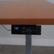 Mibra elektrisch zit-sta bureau - 180x98/80cm - H65-130cm - Kersen - Grijs onderstel - BR105