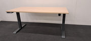 ZGAN Elektrisch zit-sta bureau - 160x80cm - H72-118cm - Eiken blad - Antraciet onderstel - BR105