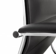 RM-Line Levi - Draaibare vergaderstoel - Kunststof leder - Chroom onderstel