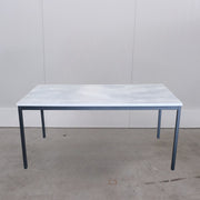 Kantinetafel - 160x80cm - Nieuw blad - Zwart onderstel