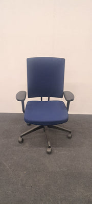 Kohl Air-Seat - Bureaustoel - Blauw gestoffeerd - Zwart onderstel