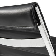 RM-Line Designstoel 602 - Zwart Kunstleder bekleding - Chroom sledeframe