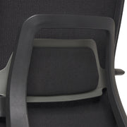 RM-Line Kasper bureaustoel - Hoofdsteun - Zwarte stoffering - Zwart frame NEN-EN 1335