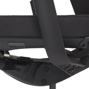 RM-Line Kasper bureaustoel - Hoofdsteun - Zwarte stoffering - Zwart frame NEN-EN 1335