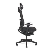 RM-Line Kasper bureaustoel - Hoofdsteun - Zwarte stoffering - Zwart frame NEN-EN 1335