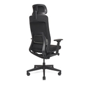 RM-Line Kasper bureaustoel - Hoofdsteun - Zwarte stoffering - Zwart frame NEN-EN 1335
