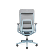 RM-Line Kyra bureaustoel - Grijze stoffering - Blauw frame NEN-EN 1335