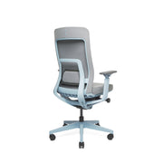 RM-Line Kyra bureaustoel - Grijze stoffering - Blauw frame NEN-EN 1335