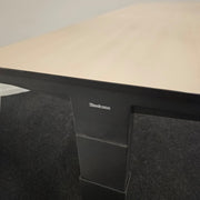 Steelcase Slingerbureau zit-zit 180x90 cm - Antraciet frame - Cockpit blad - H63-82 cm