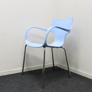 Acta Vergaderstoel - Designstoel - Lichtblauw - 4-poots onderstel