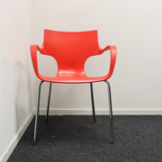 Acta vergaderstoel - Designstoel - Rood - 4-poots onderstel
