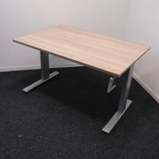 Actiforce - Slinger zit-sta bureau - 120x80 cm - Nieuw blad - Grijs onderstel - R&M Kantoor- en Designmeubilair