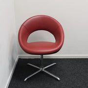 Artifort Nina - Design stoel - Rood leer - R&M Kantoor- en Designmeubilair