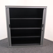 Aspa Roldeurkast - Grijs/Beuken - 120x47x136cm (BXDXH) - Geen Sleutel - RD03 - R&M Kantoor - en Designmeubilair